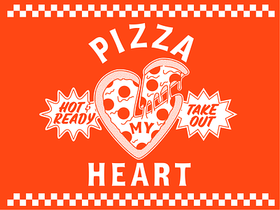 Pizza My Heart casual letters illustration lettering logo pizza pizza illustration pizza logo