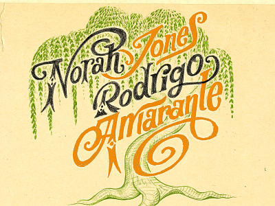 Norah Jones x Rodrigo Amarante album album cover album cover art illustration lettering lettering art norah jones rodrigo amarante rodrigo amarante