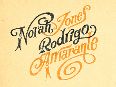 Norah Jones x Rodrigo Amarante album cover lettering lettering artwork music norah jones rodrigo amarante