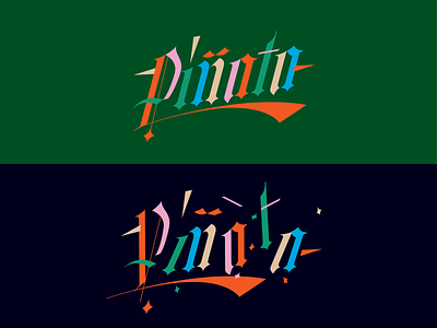 Piñata branding lettering letters logotype mexico type typography