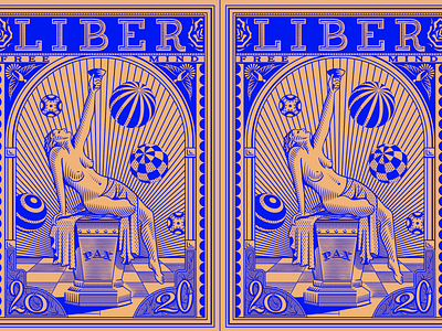 2020 illustration stamp