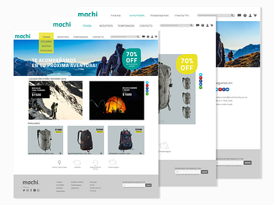 Mockups for Mochi E-commerce ecommerce ui website