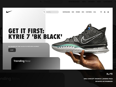 Nike Website Landing Page - UI Design Exploration