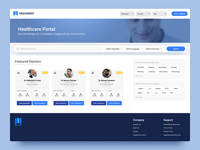 Medoment - Patient Teleconsultation - Home UI Rework Concept