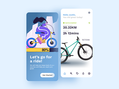 Bicycle Tracker - Mobile UI Design