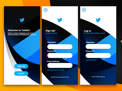 Twitter Mobile Ui Design adobe xd design mobile app design mobile ui twitter ui