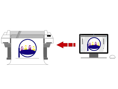 Poster Printer Infographic Concept Design app design flat icon illustration illustrator minimal vector web website