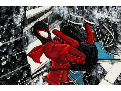 Winter in NYC illustration illustrator markers nyc spiderman