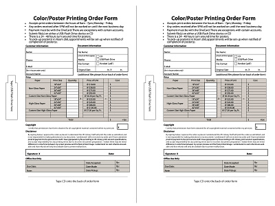 Sample Order Form Design -- half sheets design flat illustrator minimal order form typography