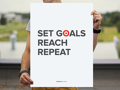 Set Goals. Reach. Repeat. buy poster posters quote shop startup store