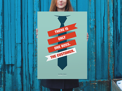 There is only one boss. The Customer. buy office poster quote shop startup store