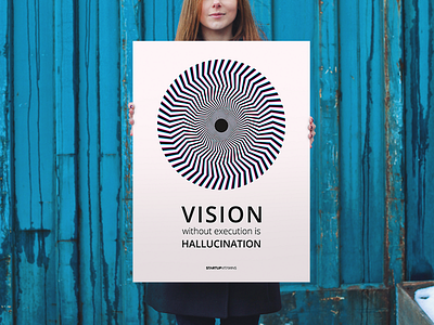Vision without execution is hallucination buy office poster quote shop startup store