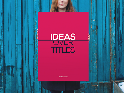 Ideas Over Titles buy office poster quote shop startup store