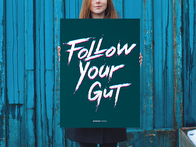 Follow your gut buy office poster quote shop startup store