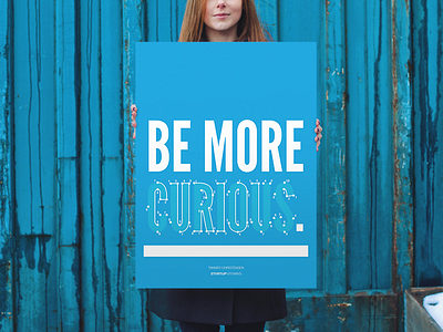 Be more curious buy curious office poster quote shop startup store