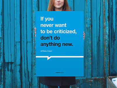 If you don't want to be criticized, don't do anything new amazon buy jeff bezos office poster quote shop startup store