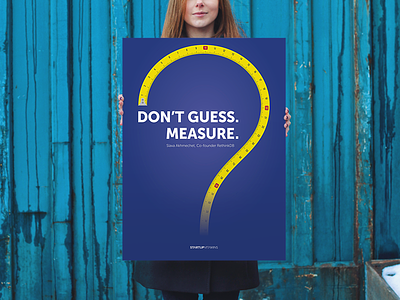 Do Not Guess, Measure buy office poster quote rethink shop startup store