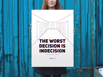 The Worst Decision Is Indecision buy design office poster quote shop startup store