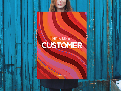 Think Like a Customer buy design office poster quote shop startup store