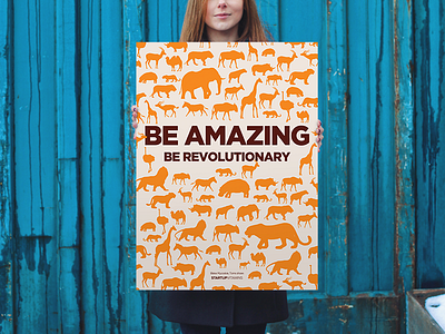 Be Amazing. Be Revolutionary. buy design office poster quote shop startup store