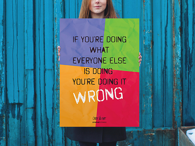 If you're doing what everyone else is doing hard work beats talent office poster startup startupvitamins wall art