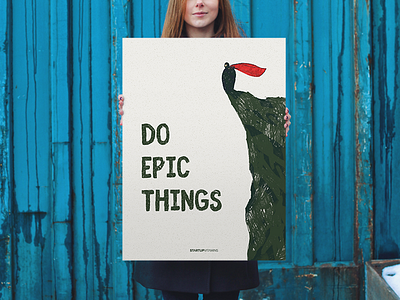 Do Epic Things hard work beats talent office poster startup startupvitamins wall art