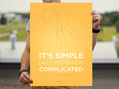 It's Simple Until You Make It Complicated buy poster posters quote shop startup store