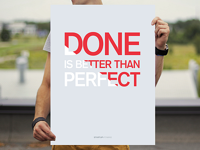 Done is better than perfect. buy poster posters quote shop startup store