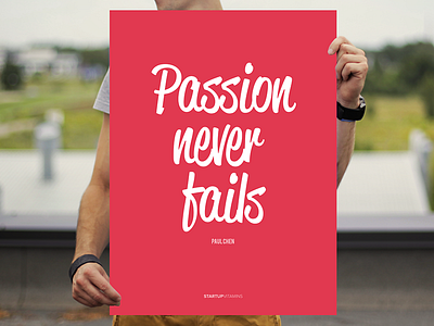 Passion Never Fails buy poster posters quote shop startup store