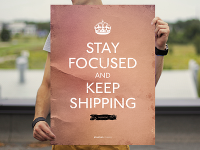 Stay Focused and Keep Shipping buy facebook interior office poster posters quote quotes shop store