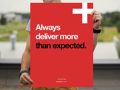 Always deliver more than expected. buy cross google poster posters quote shop startup store