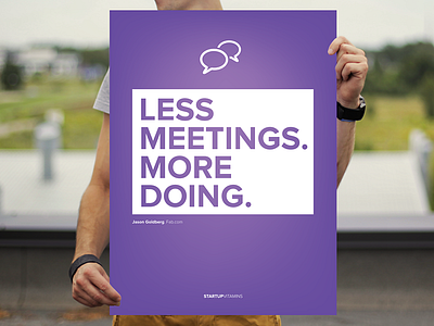 Less meetings. More doing buy icon interior nova office poster posters proxima purple quote quotes shop speak store
