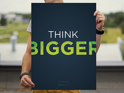 Think Bigger buy poster posters quote shop startup store