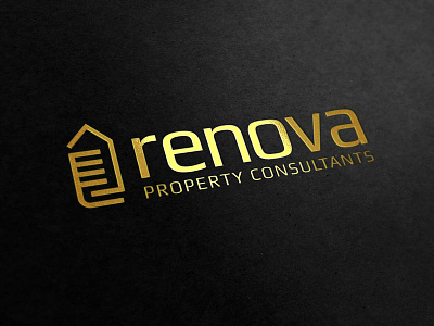 Renova Logo clip gold paper property renova