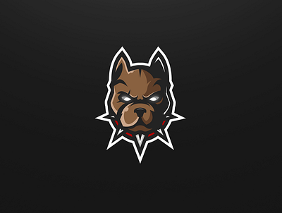 PITBULL mascot logo cartoon dog esport gaming logo mascot vector