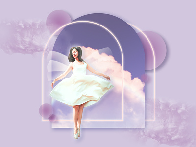 Lifted Higher -Collage 02 2021 collage collageart composite concept creative design fairytale fashion illustration pink purple