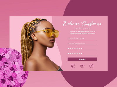 Daily UI Challenge 01 - Sign Up daily 100 daily 100 challenge dailyuichallange fashion pink reupload signup form