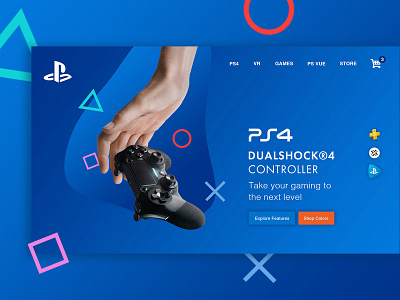 Daily UI Challenge 03 - Landing Page brand daily 100 daily 100 challenge dailyuichallange design landing page design playstation ps4 ui website design