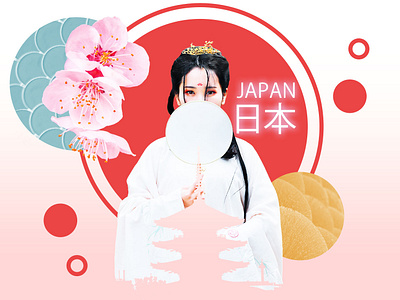 Collage 14 - Japan collage collageart collages concept creative design illustration japan pink red