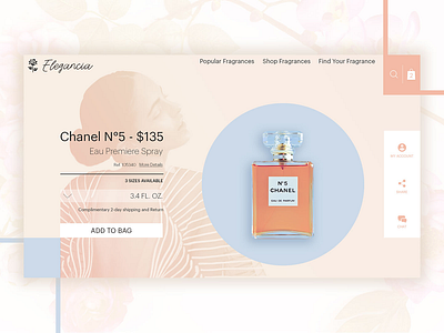 Perfume Website UI branding concept creative daily 100 challenge dailyuichallange design perfume ui website