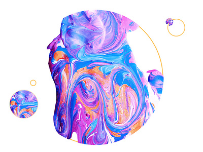 Swirls colorful concept creative design illustration paint pour paint summer time wallpaper