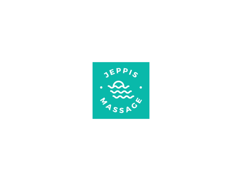 Jeppis Massage Logo classic design jeppis lines logo massage minimal modern sunset vintage