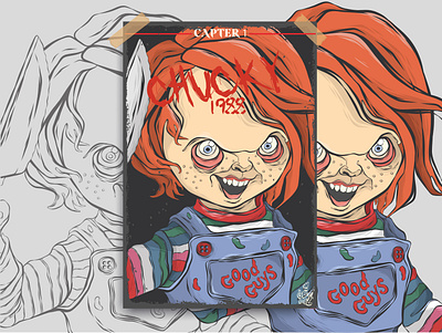 Chucky art behance cartoon characterdesign childs play chucky digitalart fun halloween horror horrormovie illustr illustration ipadpro movie october print scary spooky trick or treat