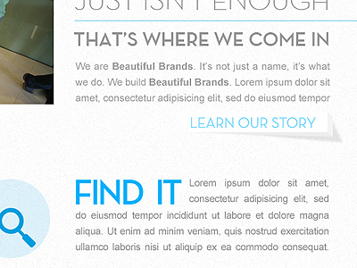 Beautiful Brands Homepage blue clean sharp subtle web design white