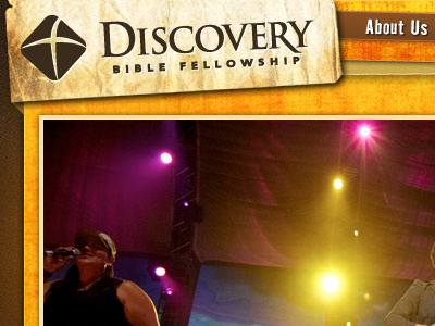 Discovery Church V2 church dark earth tones orange paper texture