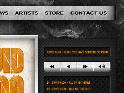 Music Label carbon fiber dark grunge metal smoke stone texture web design