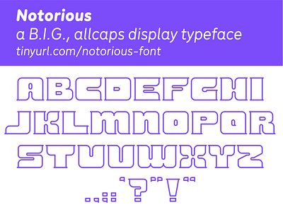 Notorious Typeface Flashsheet