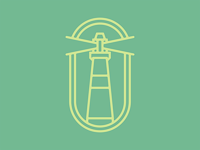 Lighthouse Graphic badge illustration lighthouse monoline