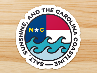 Carolina Coastline Sticker coastline hurricane benefit illustration sticker