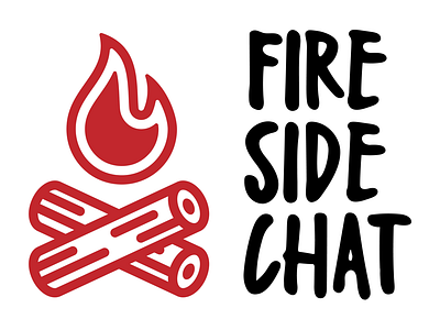 Fireside Chat flame livestream logo